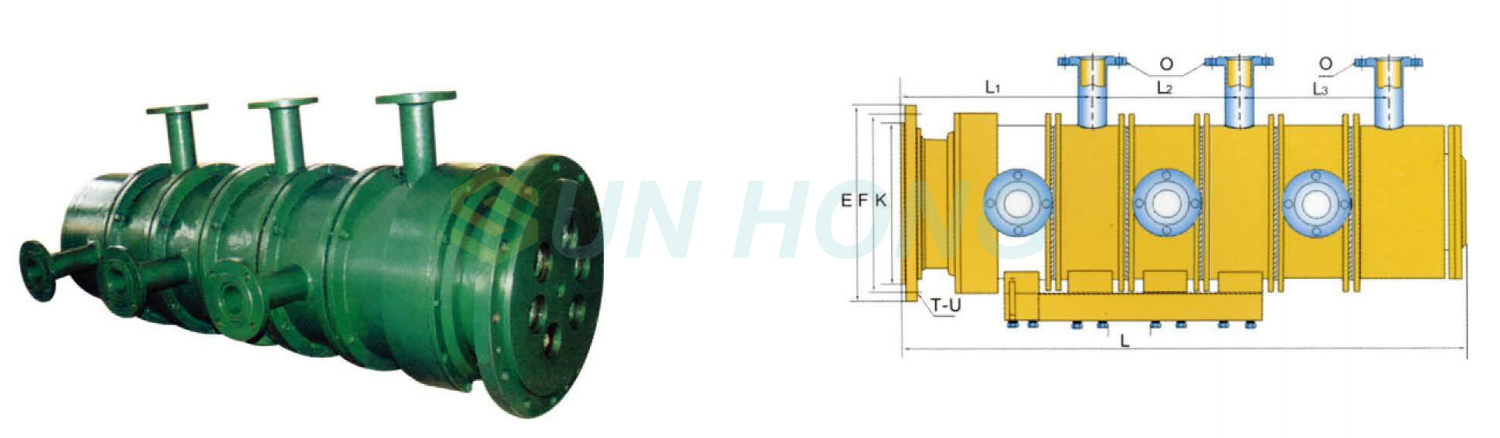 Drehgelenkstruktur mit 2 bis 8 Kan&auml;len