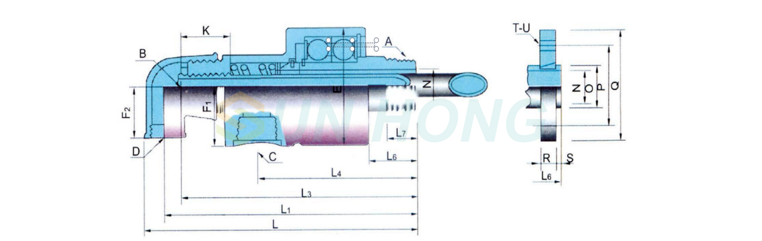 Dual-Flow-Kaltwasser-Drehgelenkstruktur